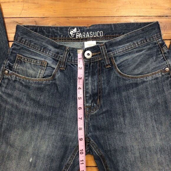 Parasuco men’s blue jeans lightly distressed 100% cotton denim size 30 - Picture 8 of 11